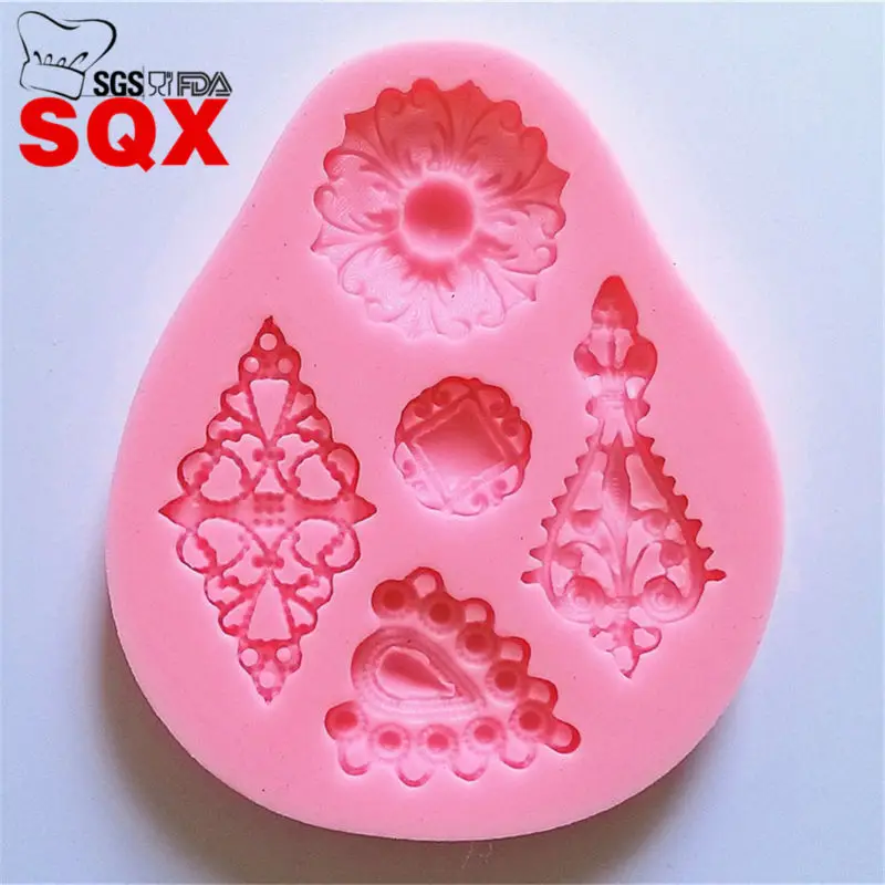 3D Ретро ювелирные изделия Форма Алмаза силиконовая форма для выпечки Sugarcraft торты