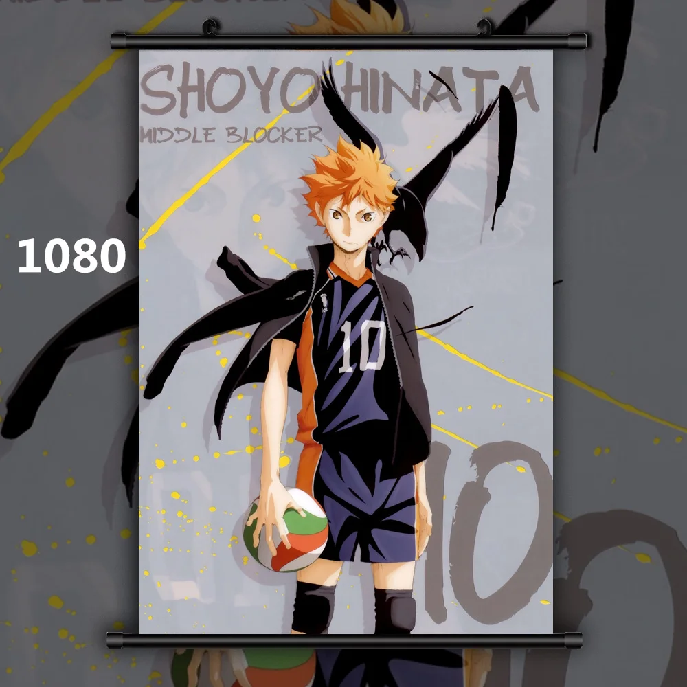 1080 Haikyuu Shoyo Yuu Tobio Kei Ryunosuke Аниме Манга настенный плакат прокрутки - Цвет: 1080