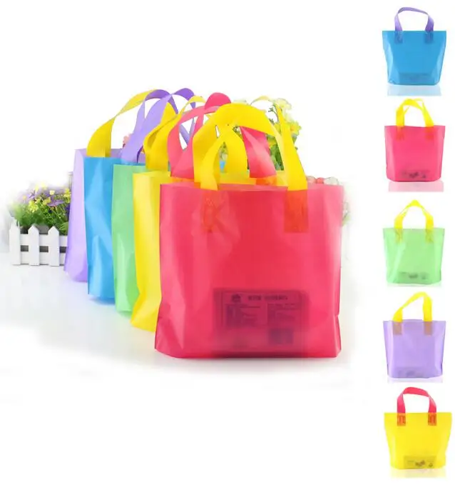 100 шт большие подарочные пластиковые пакеты с ручкой маленькие черные красные