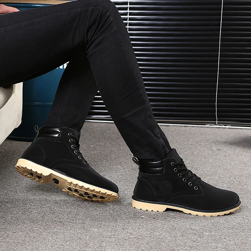 Марка CAGACE 2018 мужские высококачественные ботинки модные замшевые кожаные