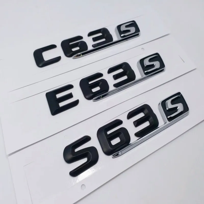 3D ABS черный E63 C63 S65L CLS63 эмблема заднего багажника с номером буква значок наклейка