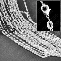 hot wholesale fine 925 sterling silver necklace chains with lobster clasps set fashion cross stylish unisex jewelry