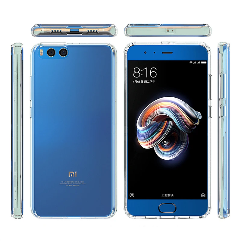 Kainuen Роскошный прозрачный мягкий чехол для телефона из ТПУ xiaomi mi note3 силиконовый