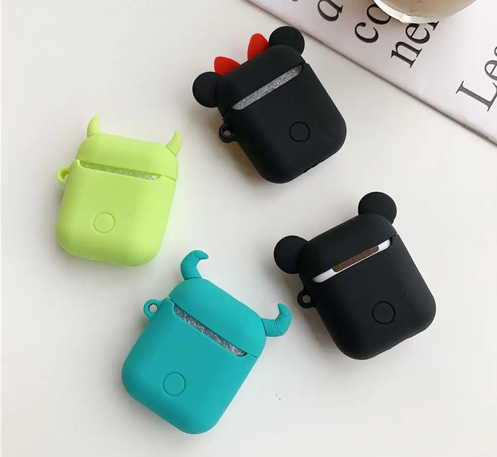 Чехол с рисунком для Apple AirPods силиконовый Micky Minne милый Airpods беспроводной Bluetooth