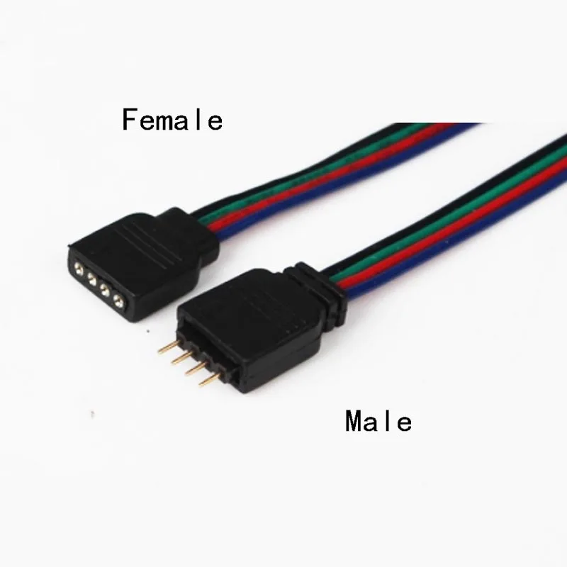 Адаптер с 4 контактным разъемом RGB для светодиодной ленты 3528 5050 10 шт./лот|connector