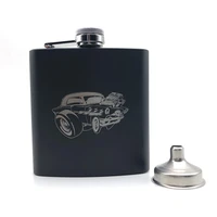 alalinong vintage car black hip flask 6 oz stainless steel personalized russian hip flask alcohol whiekey rum vodka wine flasks
