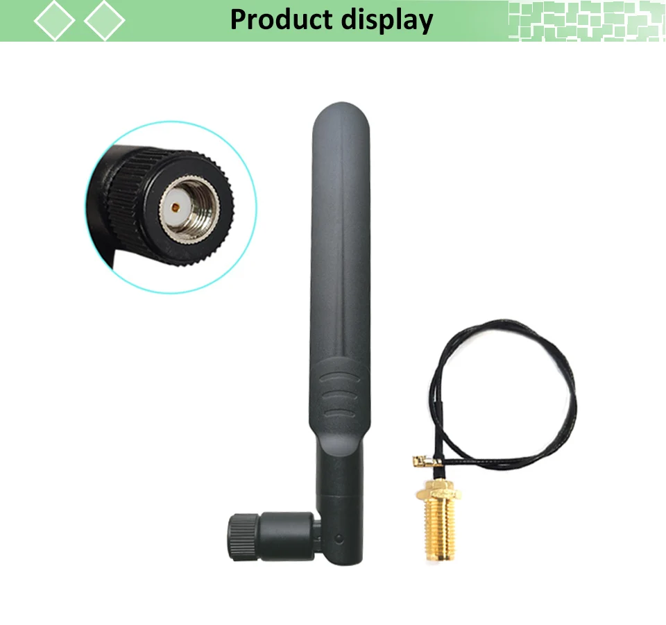 2 шт 2,4 ГГц WiFi антенна 5dBi RP-SMA Штекерный разъем 2,4 ГГц антена Wi-Fi маршрутизатор+ 21 см PCI U. FL IPX к SMA штыревой кабель