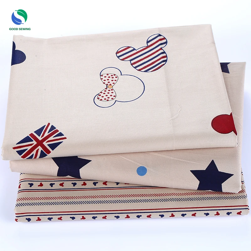 2017 New 40*50cm 3pcs/lot Cotton fabric for dress tecidos sewing tissu DIY dolls Cloth Patchwork quilting F010 | Дом и сад