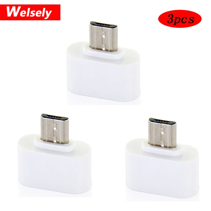 3 шт. Micro Male к USB 2 0 Женский адаптер OTG конвертер для Android Huawei Xiaomi Samsung Sony LG Tablet Phone