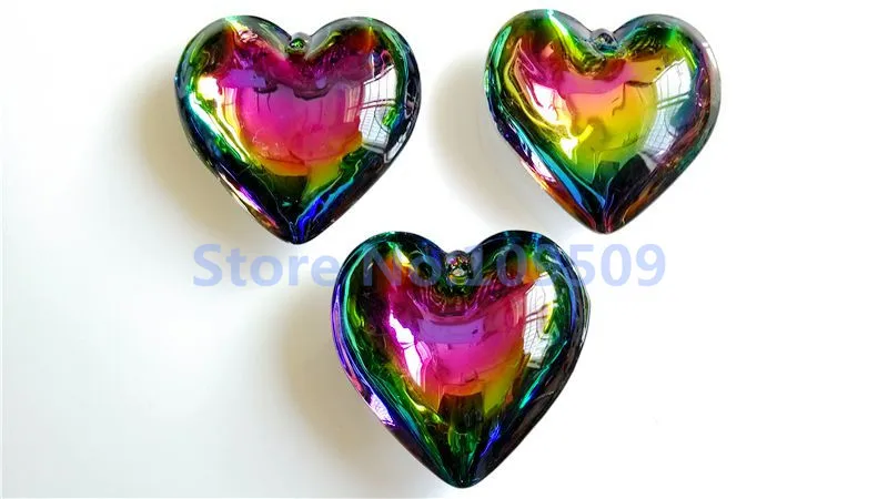 45 мм Хрустальная люстра Призмы Радужное сердце украшения Люстра бусины с