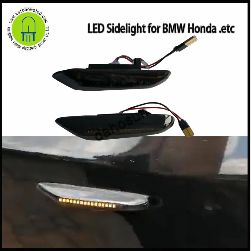 Sequential Flashing Design Amber LED Turn Signal Side Marker Light Compatible with BMW X3 E83 X 1 E84 E60 E82 E88 E46 E90 E91 E9 |