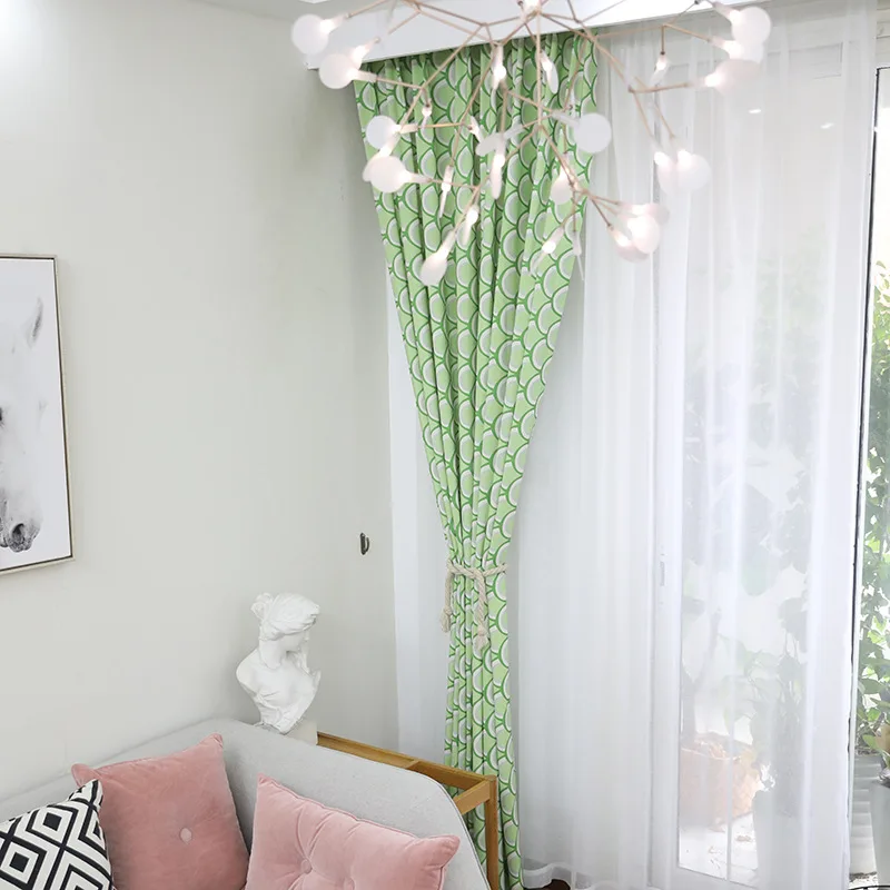 Modern Simple European Polyester Cotton Printing Curtains for Living Dining Room Bedroom. | Дом и сад