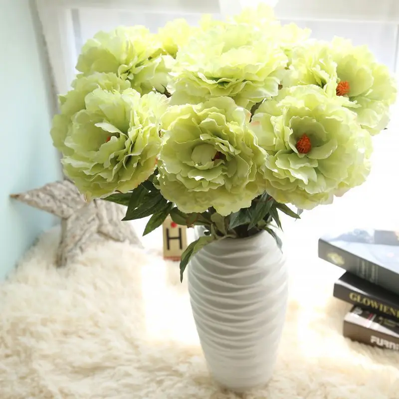 Длинные Большой Северной Европы Пион Искусственные цветы для Свадебная