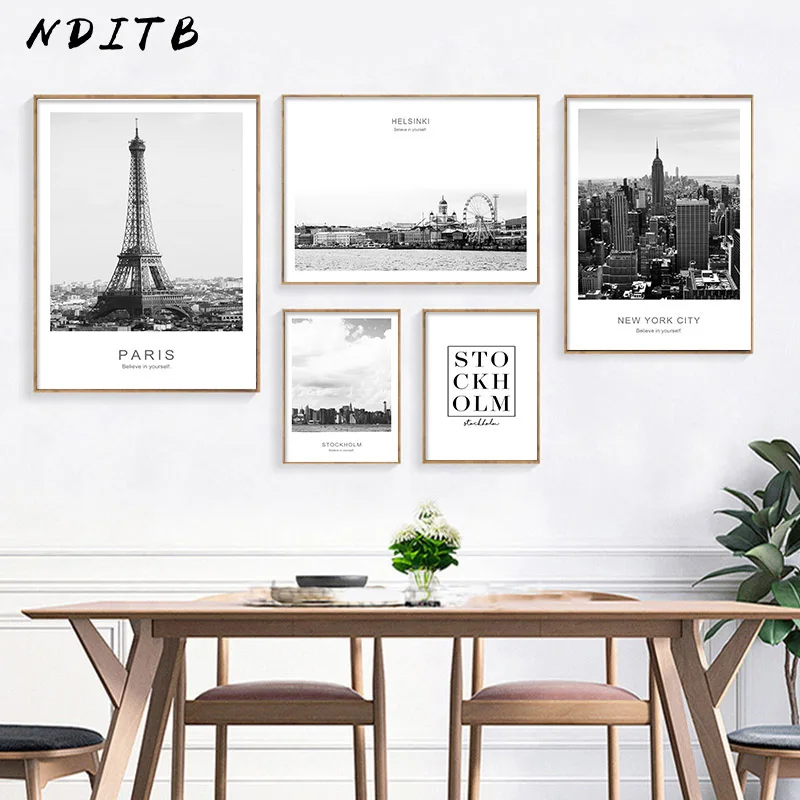 Постер Effie Tower City Paris скандинавский декор пейзаж принт минимализм холст живопись