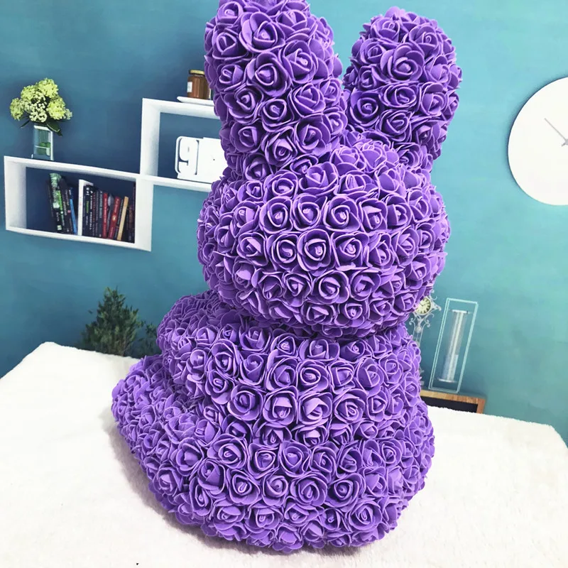 45 см креативные Diy подарки фиолетового цвета цветы из материала pe кролик узор