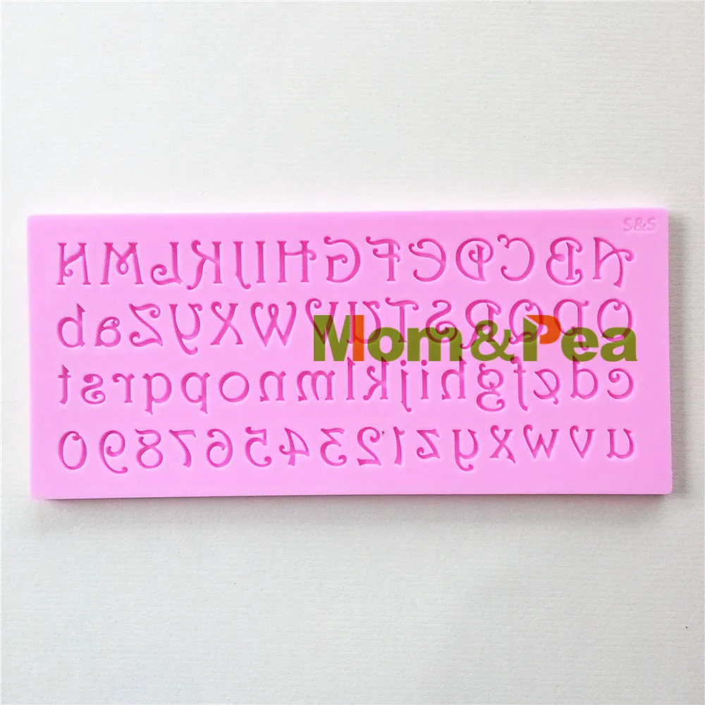 Mom &amp Pea 0890 Бесплатная доставка буквы и цифры силиконовая форма для украшения