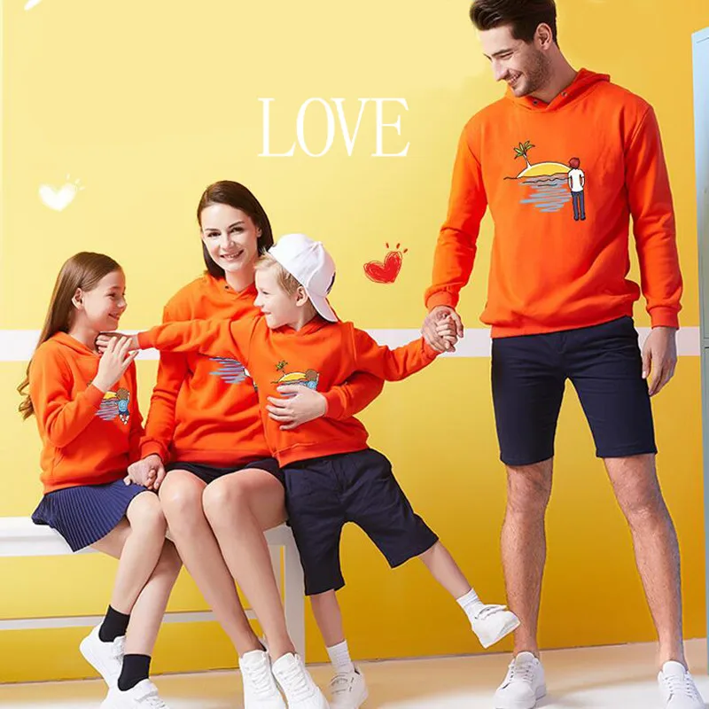 2019 семейные одинаковые наряды хлопковые толстовки свитшот для мамы папы дочки