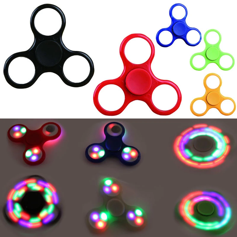 Новинка 2017 светодиодный светильник Спиннер для пальцев пластик EDC ручной аутизма