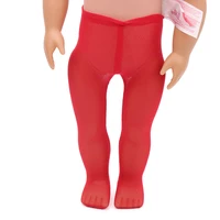 doll pants red silk stockings leggings socks toy accessories fit 18 inch girl dolls and 43 cm baby doll c27