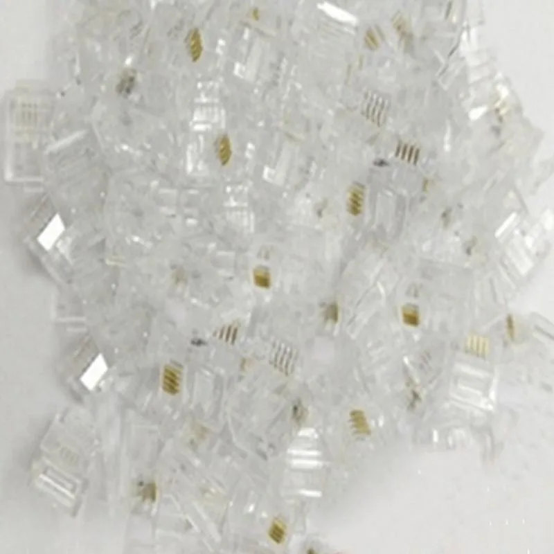 1000 шт. медный сердечник 6P4C 4 Pins RJ11 Telephone коннектор|connector rj11|connector 1/4connector 10 |