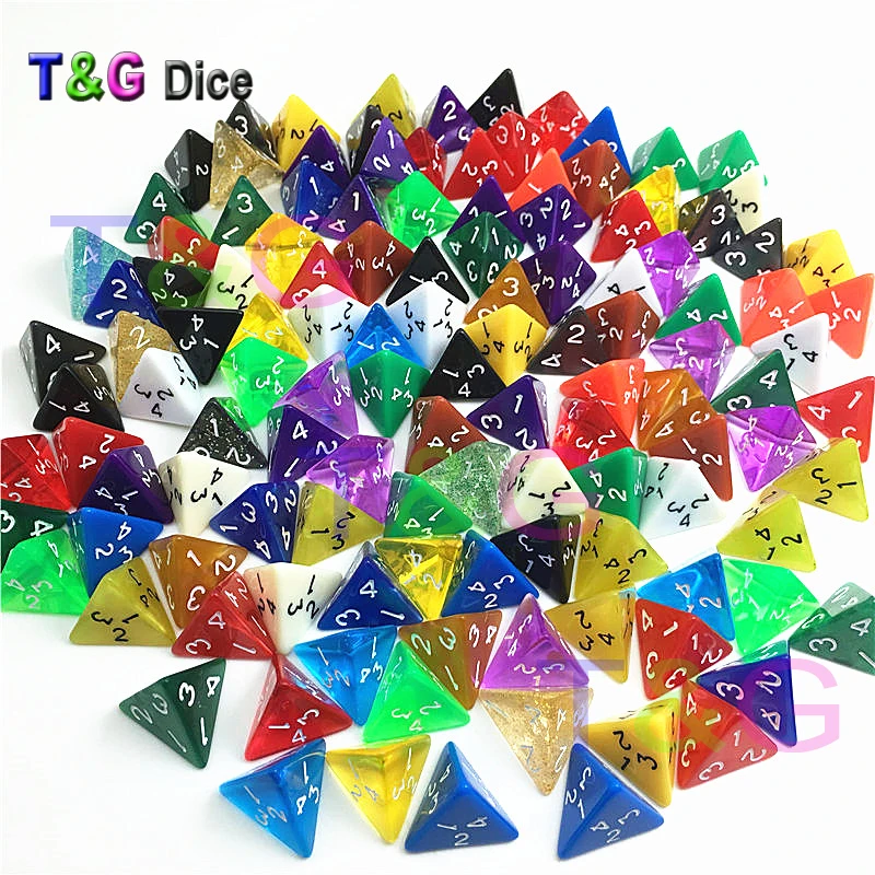Оптовая продажа хит продаж 4 сторонняя D4 игральная кость для настольной игры