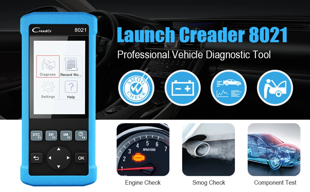Launch CR8021 OBD2 диагностический инструмент масло сервис BMS EPB ABS SRS сброс проверки полный OBD2 автоматический сканер Maxicheck ODB Диагностика