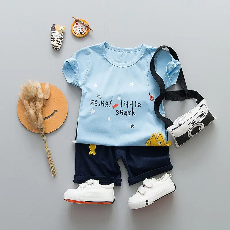 Summer Baby Boys Clothes Short Sleeve Car Star Print Tops Blouse T-shirts+Denim Shorts Pants Casual Outfits Sets 2019 |