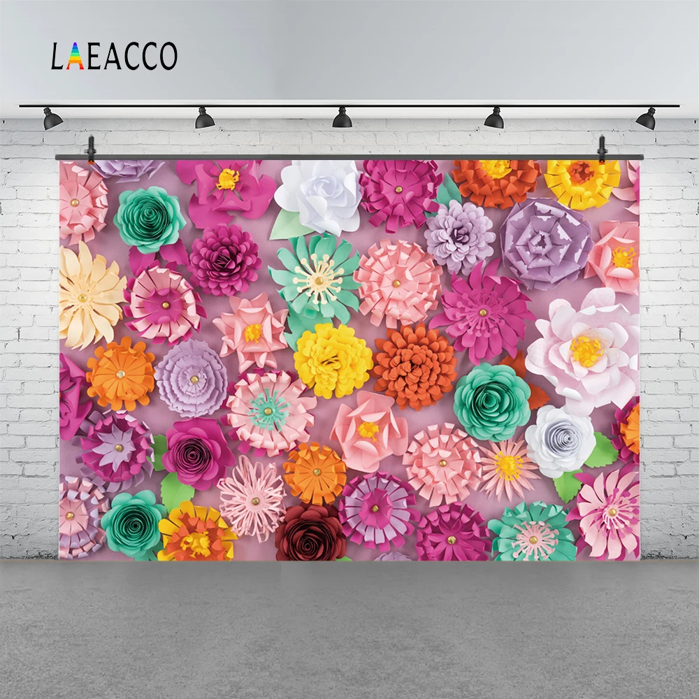Laeacco яркие бумажные цветы ручной работы фоны для фотосъемки новорожденных
