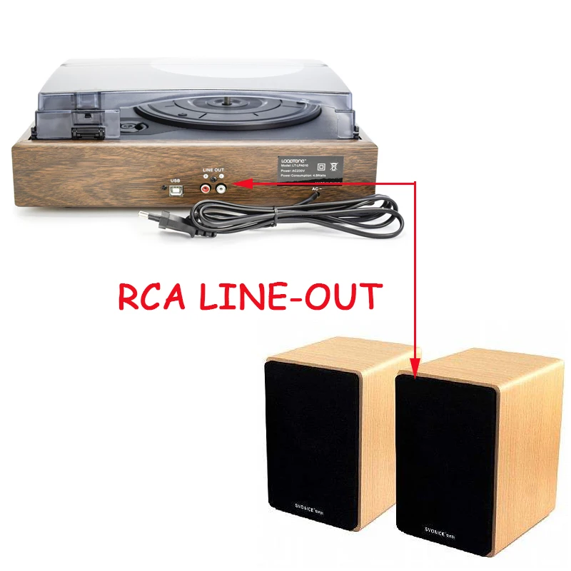 LoopTone Ностальгический Ленточный привод поворотный Виниловый проигрыватель LP с 2