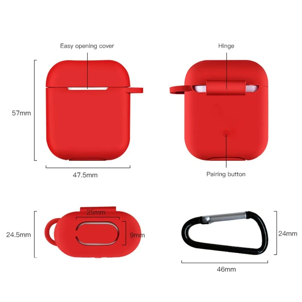 Мягкий силиконовый чехол Akcoo для Apple Airpods зарядки защитный Air pods противоударный |