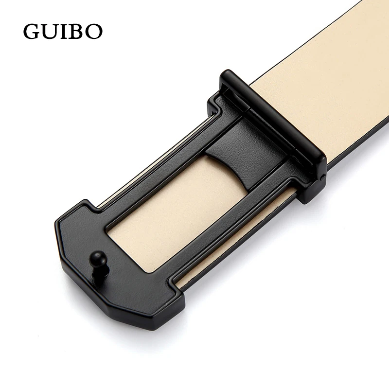 GUIBO качественные мужские ремни из натуральной коровьей кожи люксовый бренд для