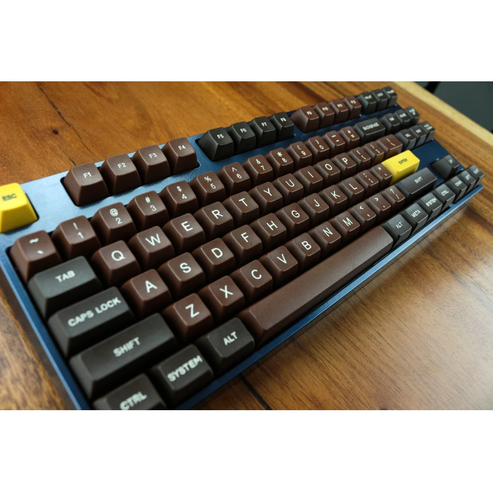 MP шоколадная раскраска 123 клавиш SA PBT колпачок для шрифтов Cherry MX переключатели
