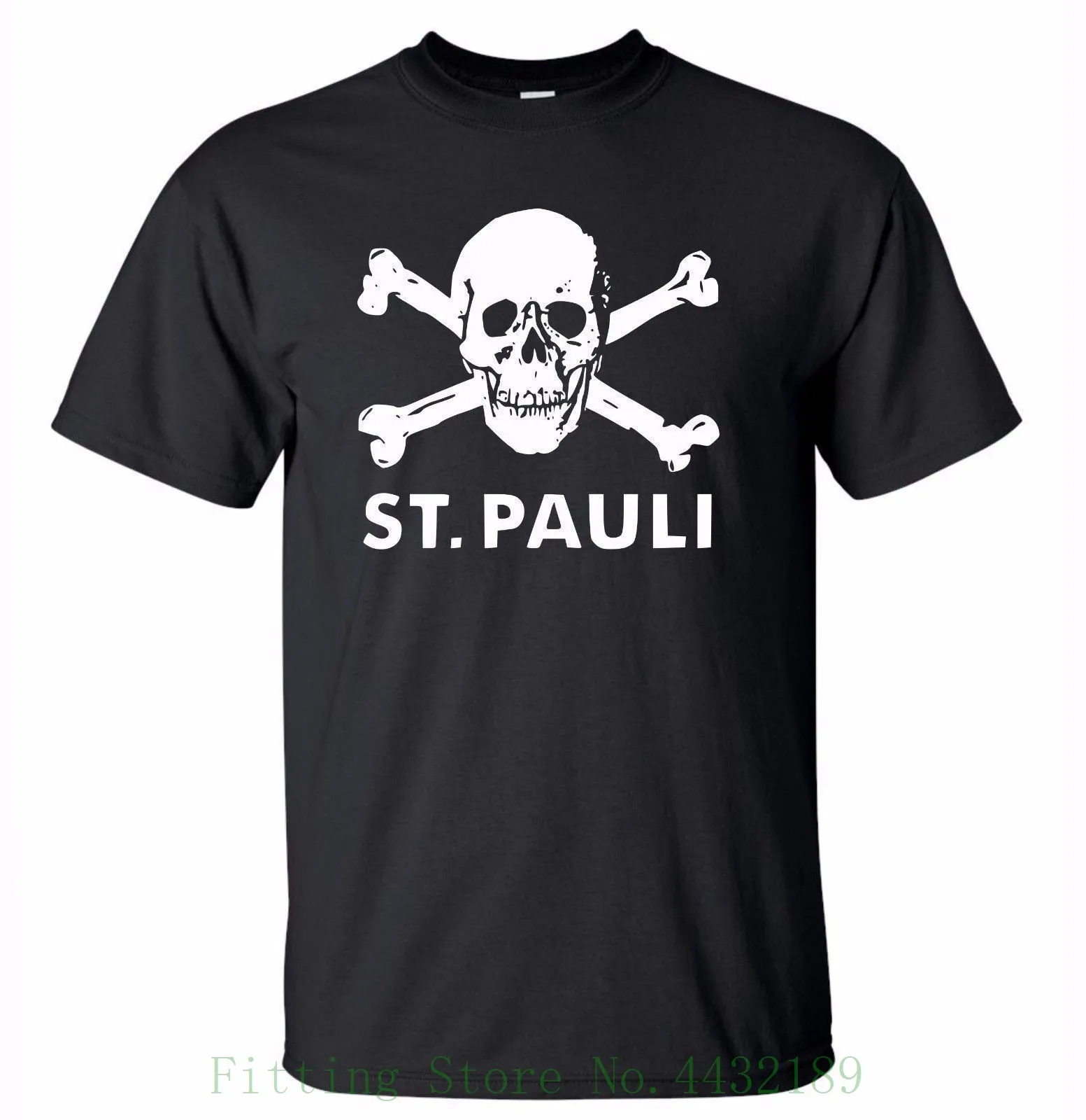 St. pauli череп футболка панк футболист Rebel подростковый возраст Топ Футболка