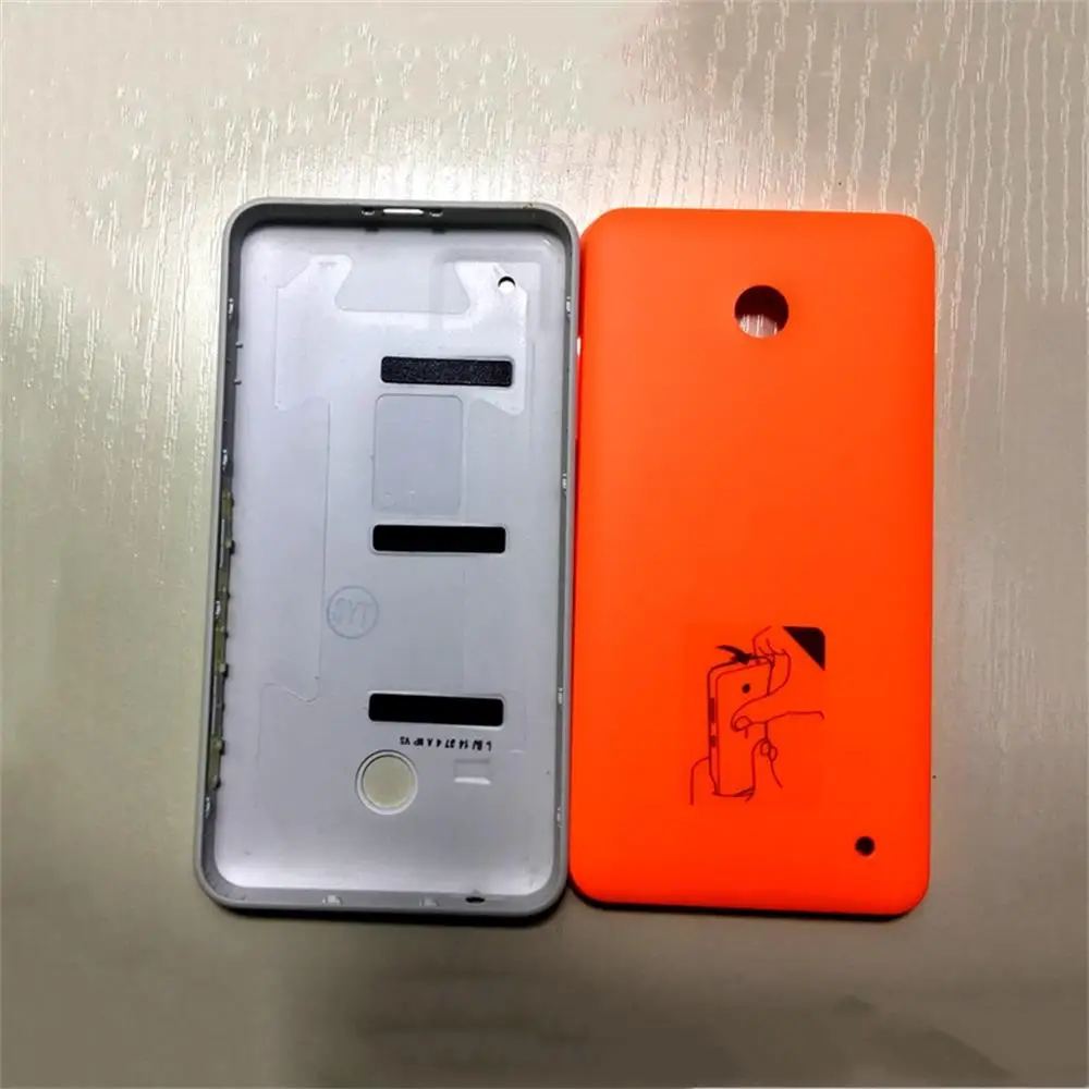 Для Nokia Lumia 630 Задняя крышка батареи Корпус Замена Ремонт Часть чехол с боковой кнопкой громкости для Lumia 635 636 638