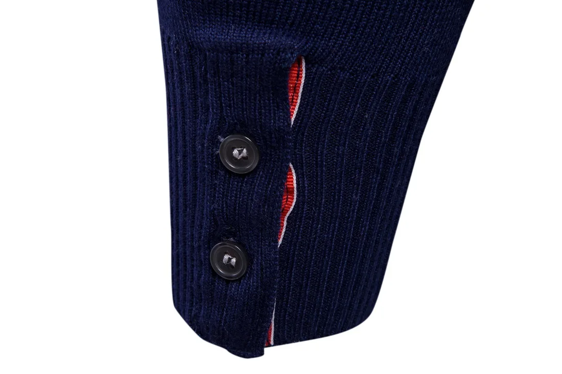 Sweater Pullover Men 2018 Male Brand Casual Slim Sweaters High Quaility Cuffs Fight Color Hedging O-Neck Men'S | Мужская одежда