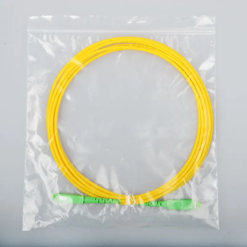 

Fiber Optic Jumper Cable 10pcs/bag SC/APC-Patch Cord PVC Yellow 3.0mm 9/125 Singlemode Simplex Fiber Jumper