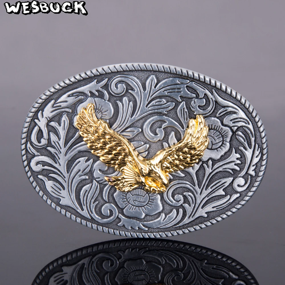 WesBuck бренд Celti c пряжки ремня для Для мужчин женщин с орлом металла в ковбойском