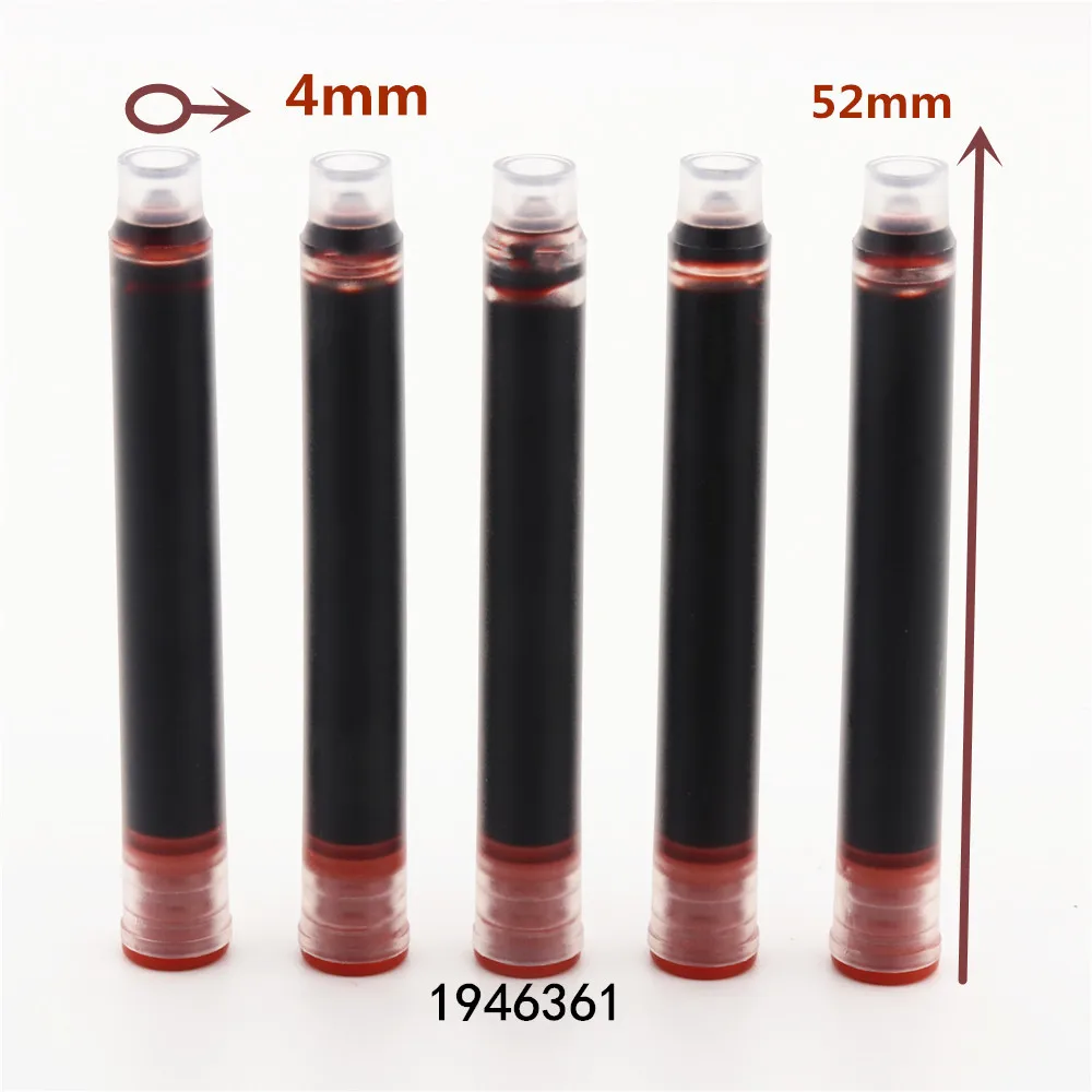 5pcs ink Brown Высокое качество 5 шт цвета чернила перьевая ручка портативная ручка качество чернил не повредит ручка чернила заправка картриджа школьные офисные принадлежности - Цвет: 5pcs ink Brown