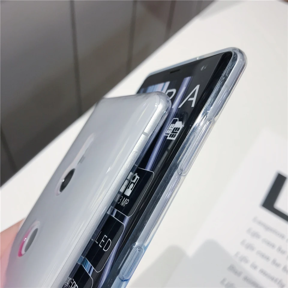 Градиентный силиконовый чехол из ТПУ для Sony XZ3 XZ XZ1 XZ2 XZ4 Compact Z5 Xperia X XA XA1 XA2 XA3 Ультра