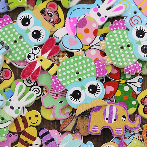 50x смешанные Мультяшные животные с 2 отверстиями|scrapbook manufacturers|button javascrapbooking pearls |