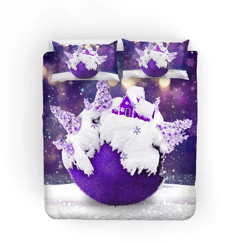 Fanaijia Duvet Cover set with pillowcase luxury Christmas red bedding Set twin size Bedspread Children new Year gifts