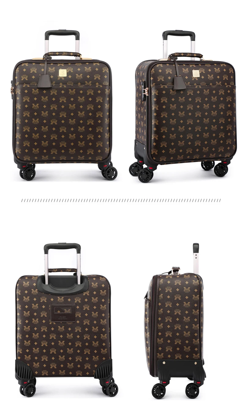 New 16 20 24 inch Retro koffer Rolling Suitcases Women Carry-Ons Travel Bags Men spinner brand Trolley Luggage boarding box