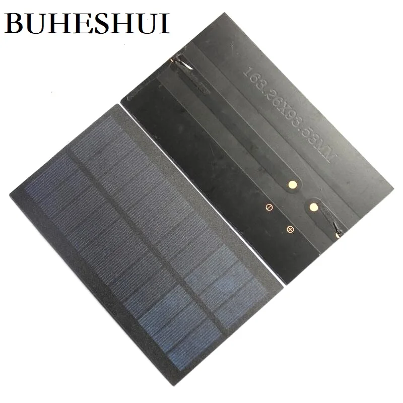 

BUHESHUI 1.9W 5.5V Solar Cell Module Polycrystalline PET DIY Solar Panel Charger System For 3.7v Battery Study Wholesale 500pcs