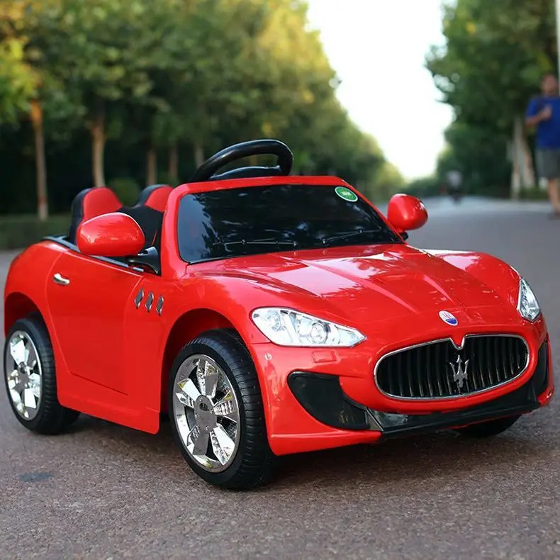 Model A Red 12V16A литиевая батарея, четыре колеса, Детский Электрический автомобиль, детская коляска, четыре колеса, автомобиль с дистанционным управлением, игрушечный автомобиль, может кататься на - Цвет: Model A Red