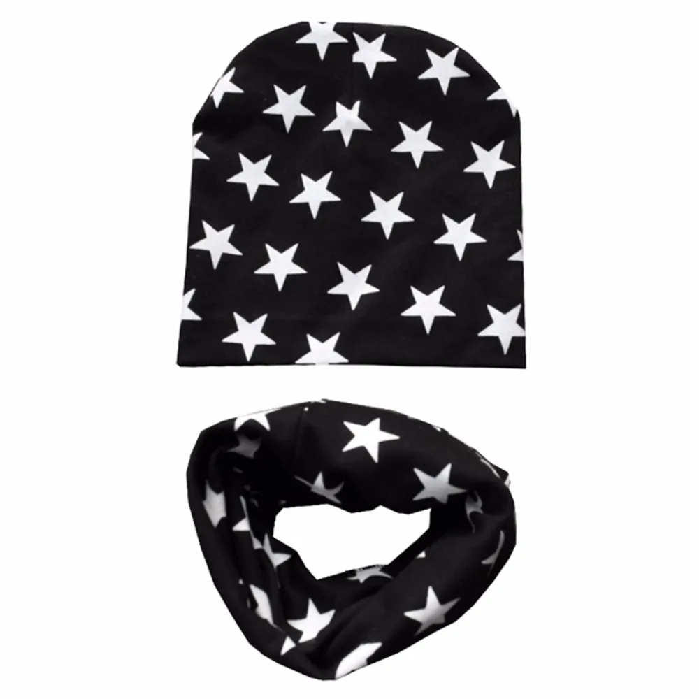 Мягкая хлопковая шапка для маленьких мальчиков и девочек шарф детская сезон