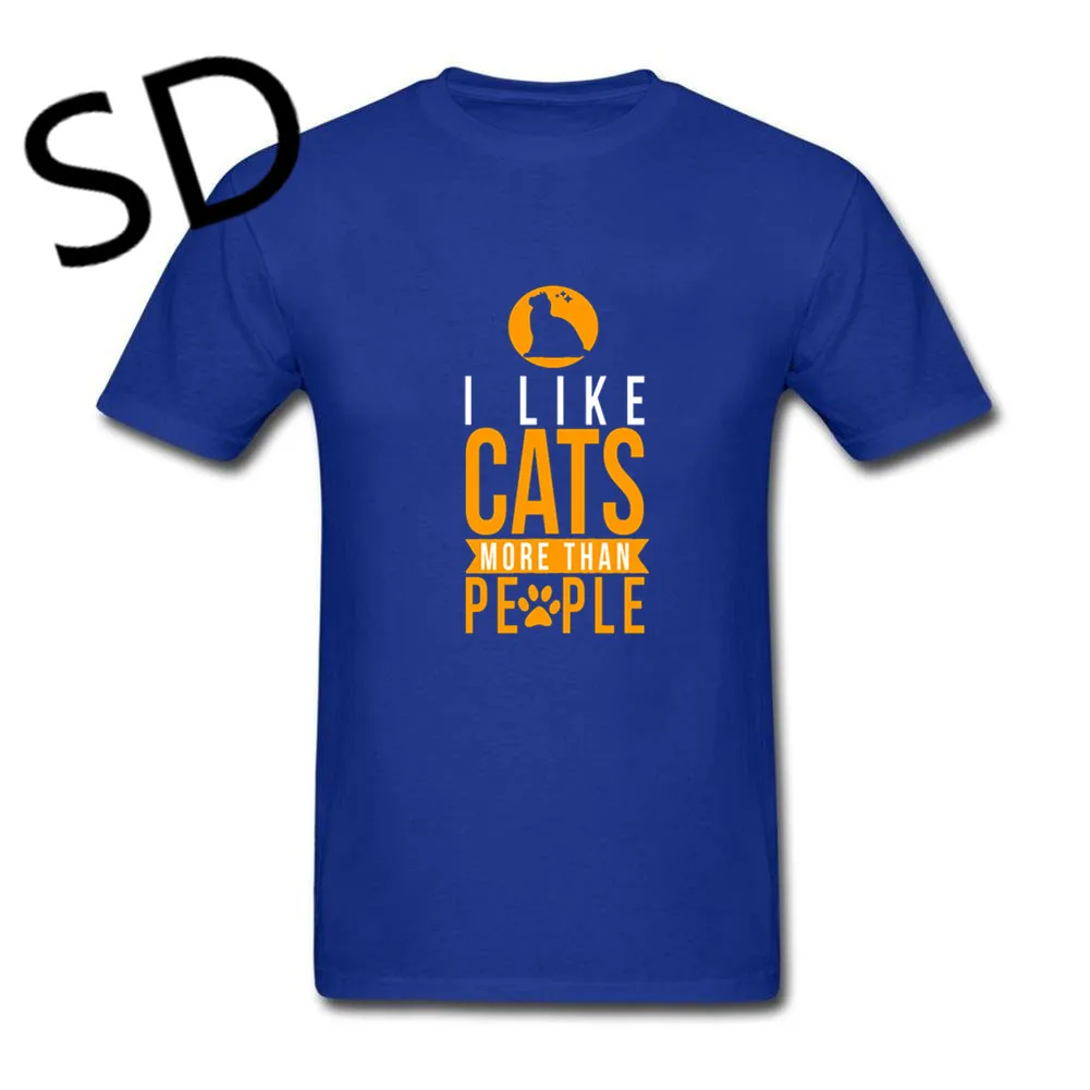 Дропшиппинг я люблю кошек больше чем людей Футболка Для мужчин забавная футболка