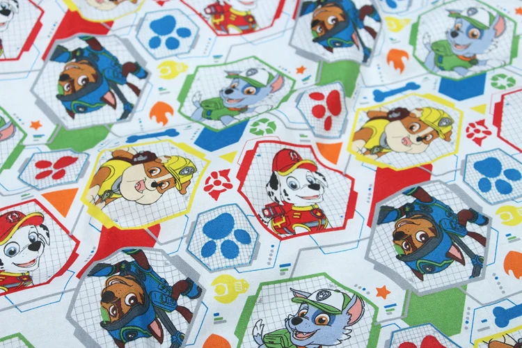 Lovely Toy dog Police Firehouse Dog cotton Fabric Child baby boy Diy Handmade Craft Bedding quilting 110*100cm | Дом и сад