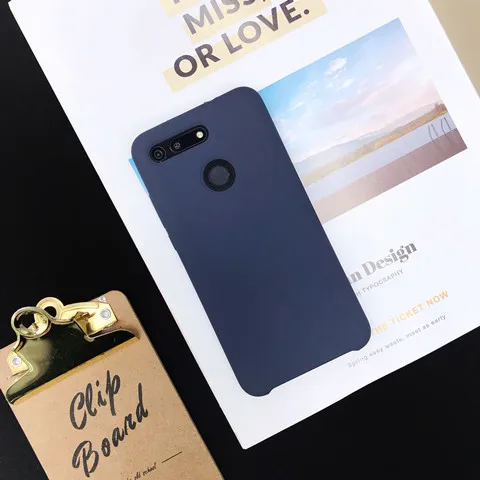 A7 Жидкий силиконовый чехол для huawei Honor V20 V10 8X мягкий гелевый резиновый высококачественный чехол-накладка для Honor 9 10 Lite P Smart - Цвет: A7