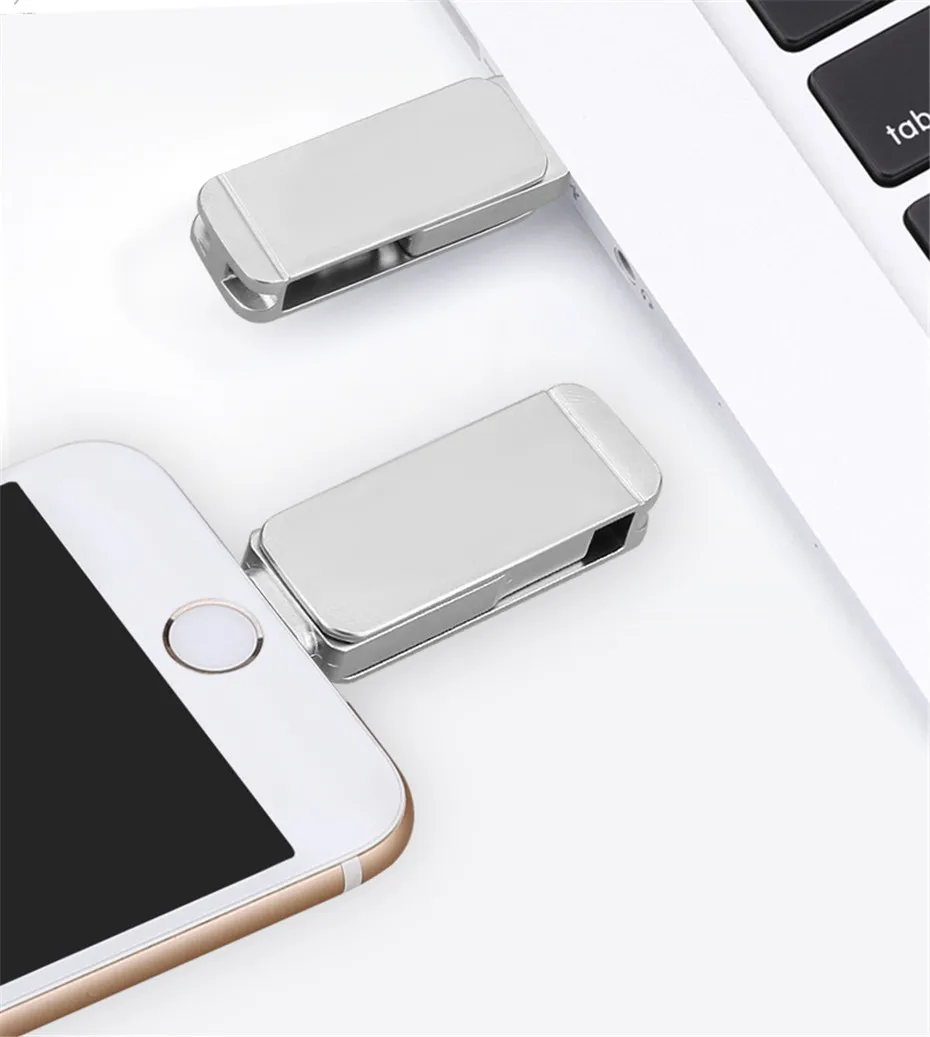 USB флеш-накопитель Lightning/USB 3,0 флеш-накопитель 32 Гб 64 Гб мини-металлическая Флешка 128 ГБ флеш-накопитель memoria usb флешка для iPhone iPad ПК