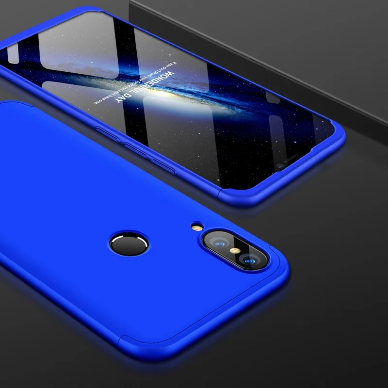 Blue Y9 чехол для huawei Y9 Y7 Y6 Prime чехол крышка 360 градусов полное покрытие чехол для huawei Y9 Y 9 Y92019 JKM-LX1 JKM LX1 чехол - Цвет: Blue